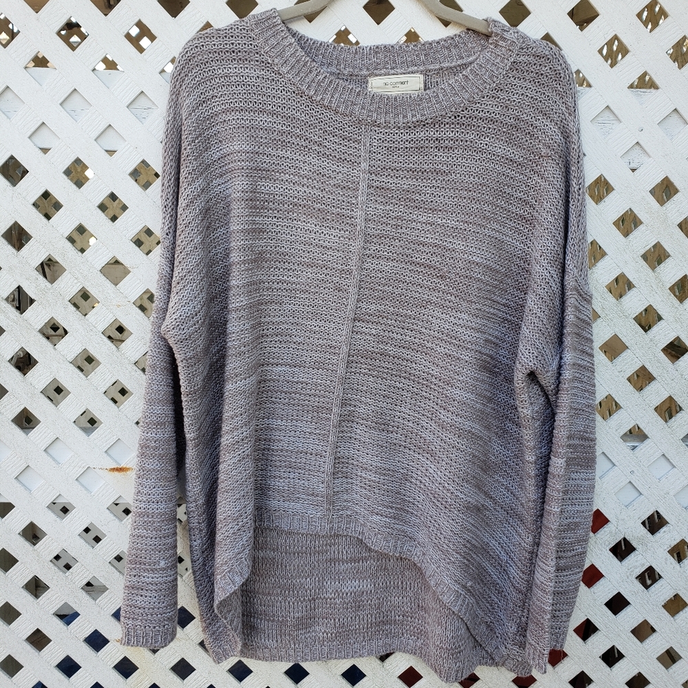 Womens Lightweight Hi Low Sweater Gray